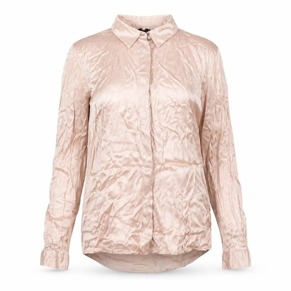 Zara Basic Women's Pink Long Sleeve Button Blouse