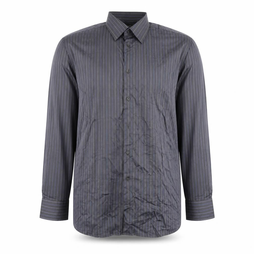 Marks & Spencer Men's Black Striped Dress Shirt 43