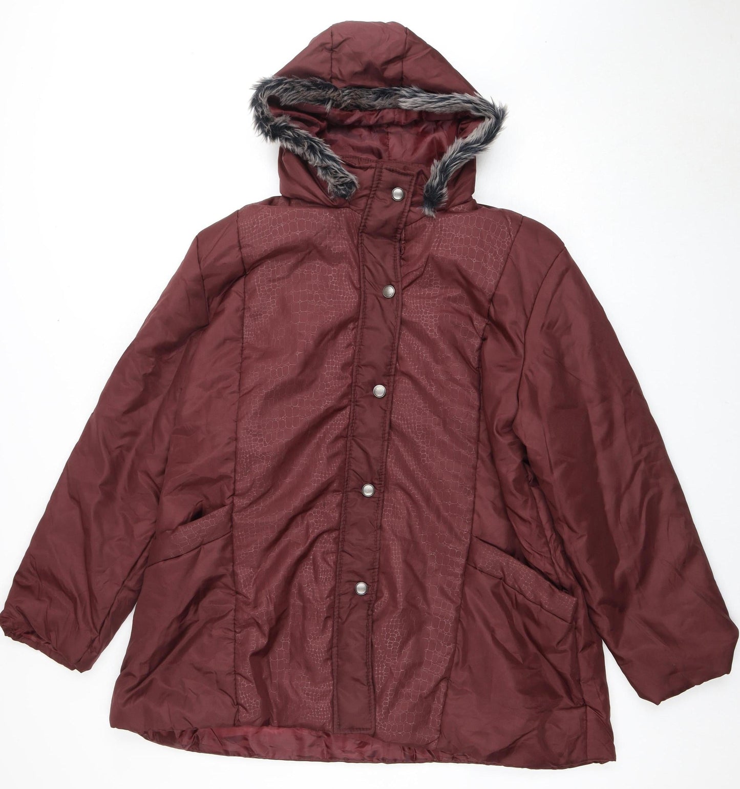 Anne de Lancay Women’s Parka Jacket Hooded XL Red