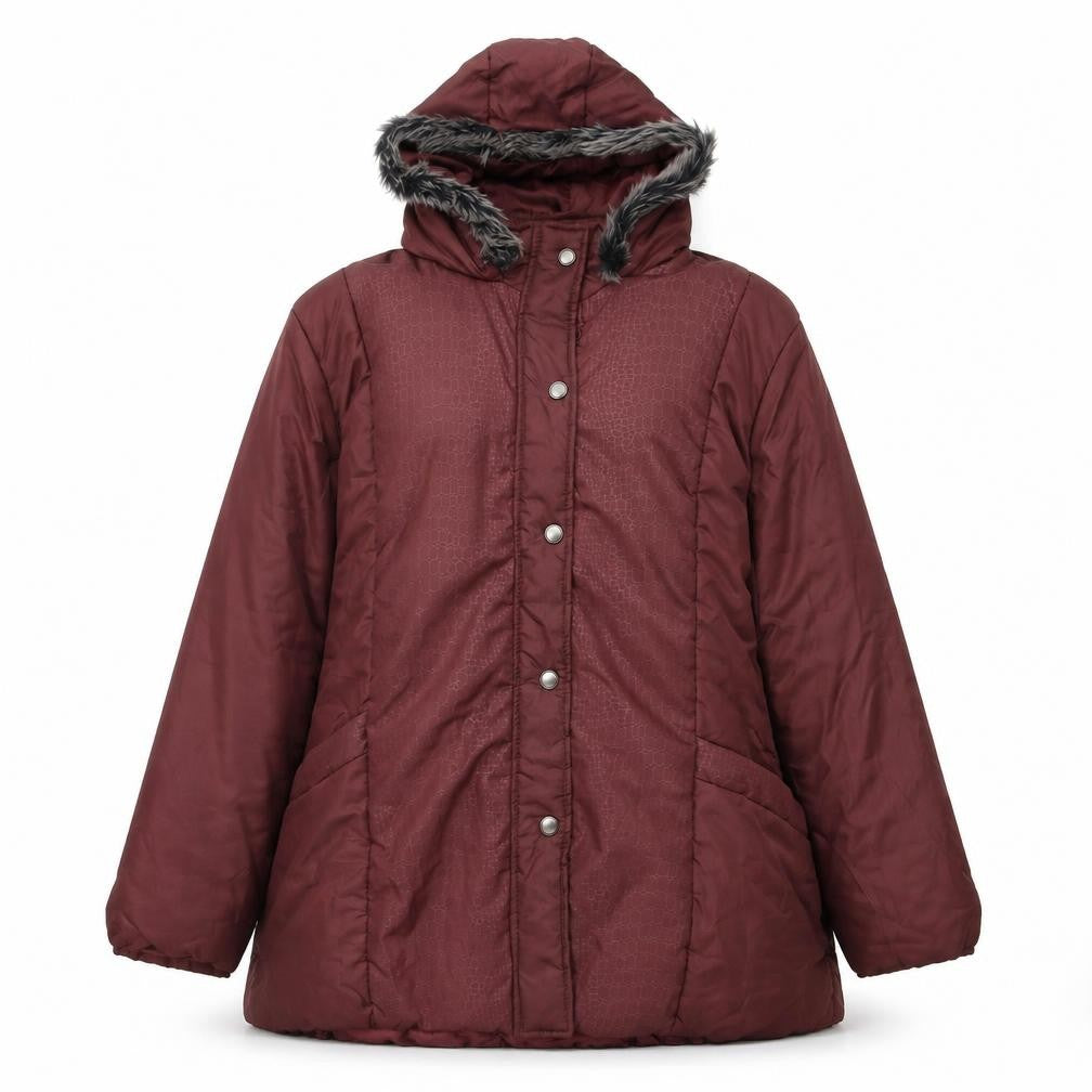 Anne de Lancay Women’s Parka Jacket Hooded XL Red