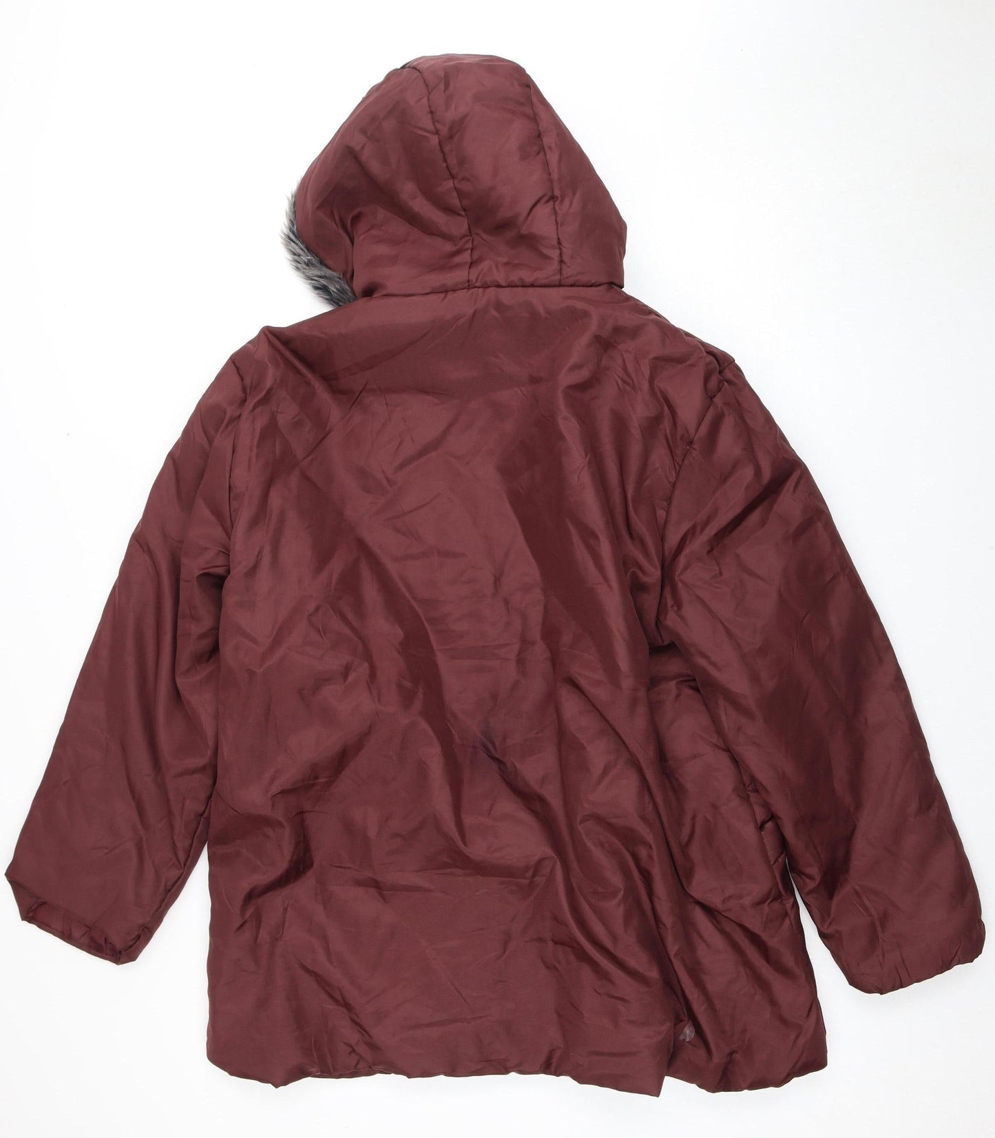 Anne de Lancay Women’s Parka Jacket Hooded XL Red