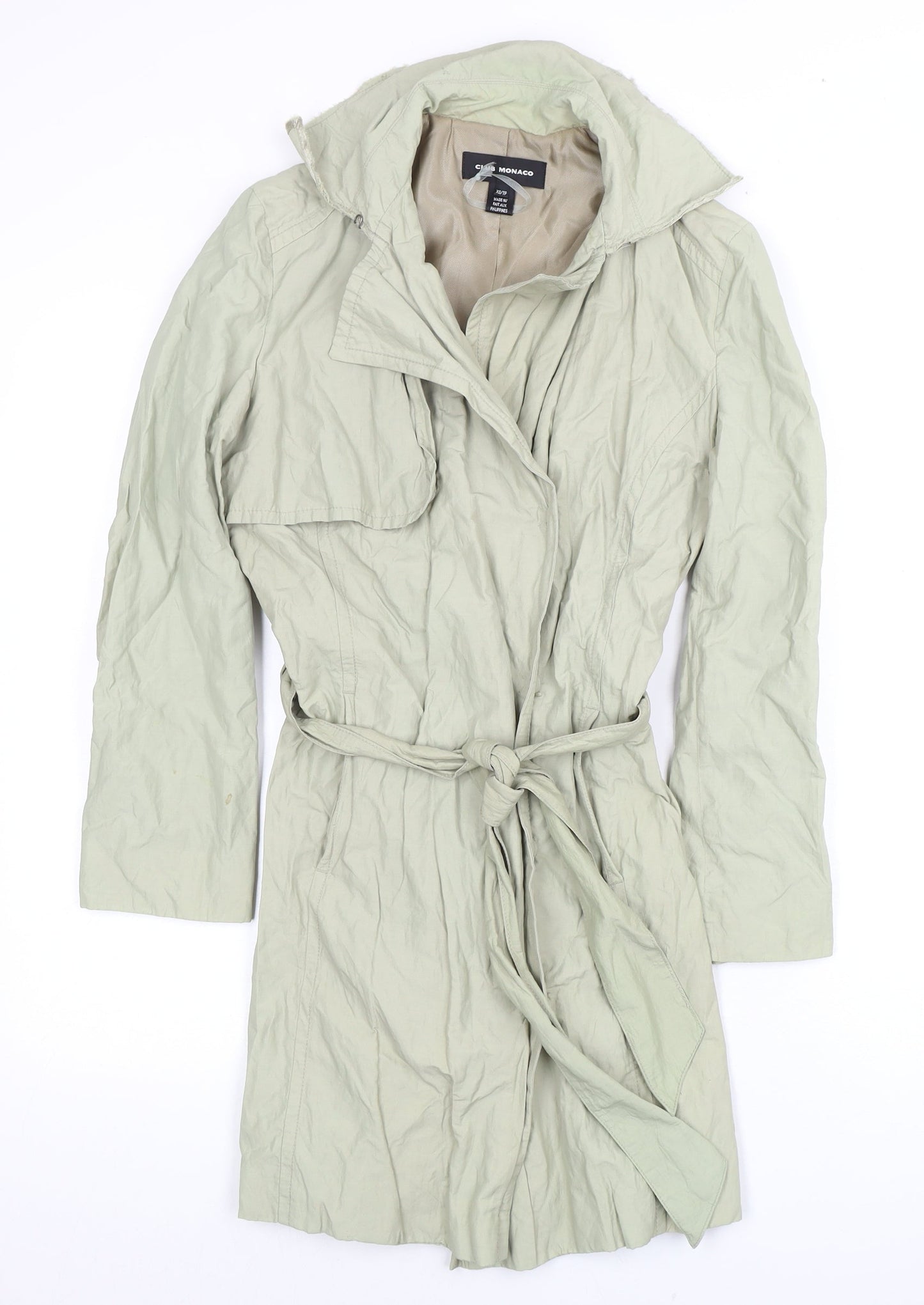 Club Monaco Women's Ivory Trench Coat XS