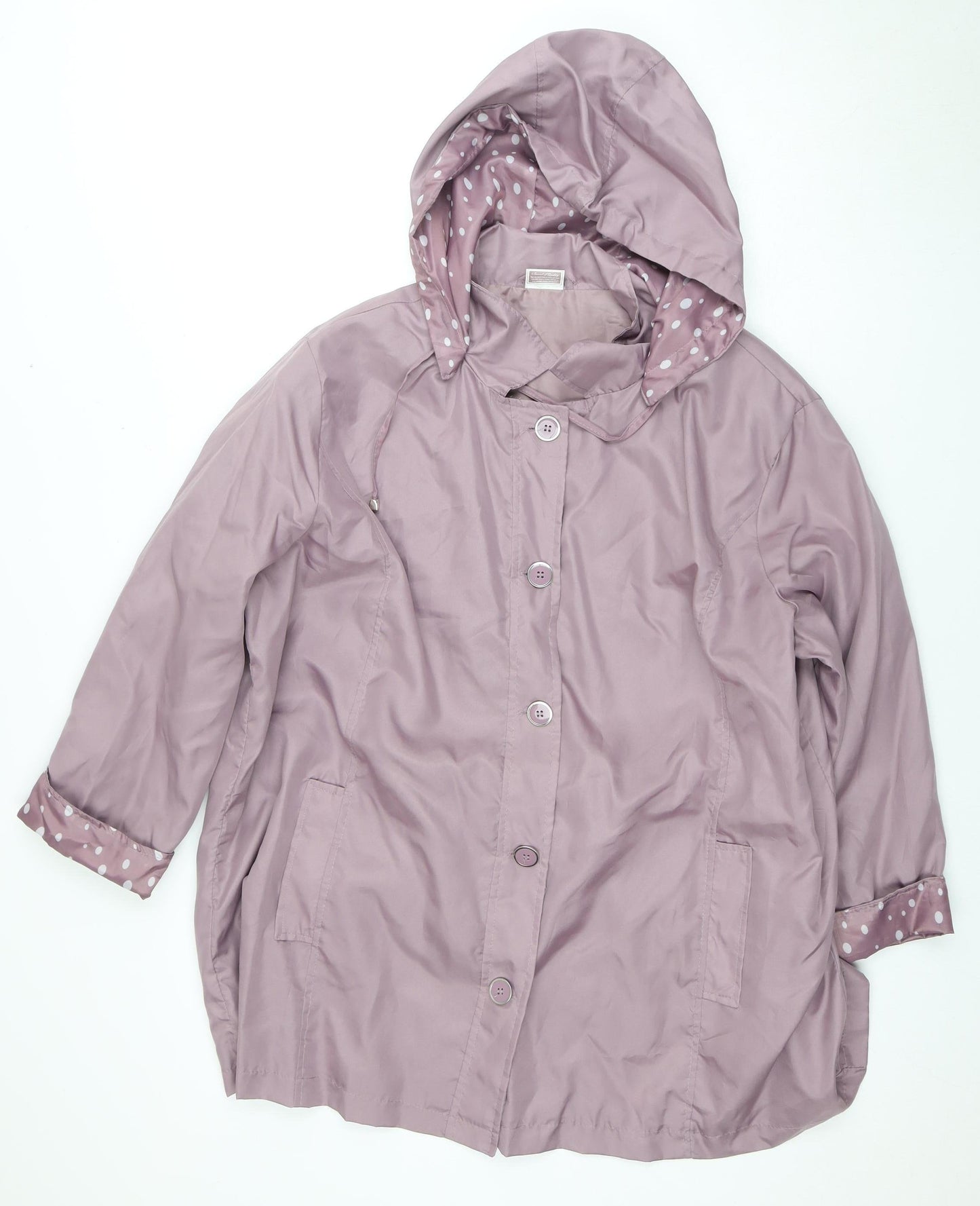 Anne De Lançay Women's Purple Hooded Coat XL
