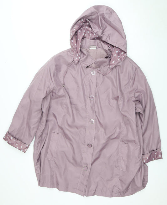 Anne De Lançay Women's Purple Hooded Coat XL