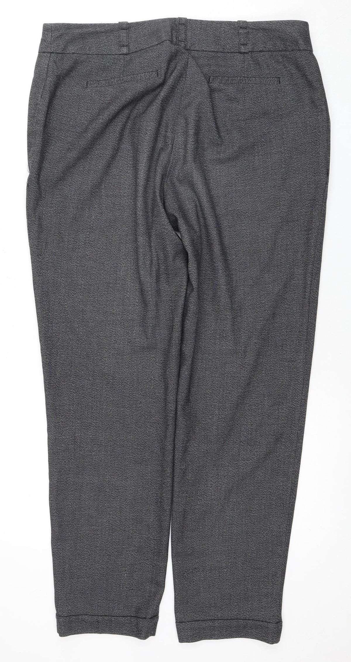 Next Women's Grey Straight Trousers Size 14