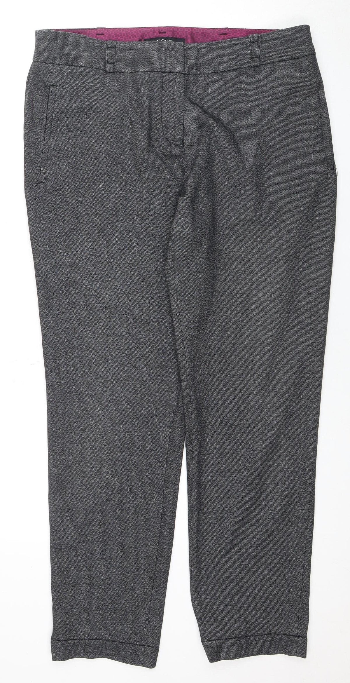 Next Women's Grey Straight Trousers Size 14