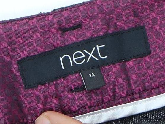 Next Women's Grey Straight Trousers Size 14