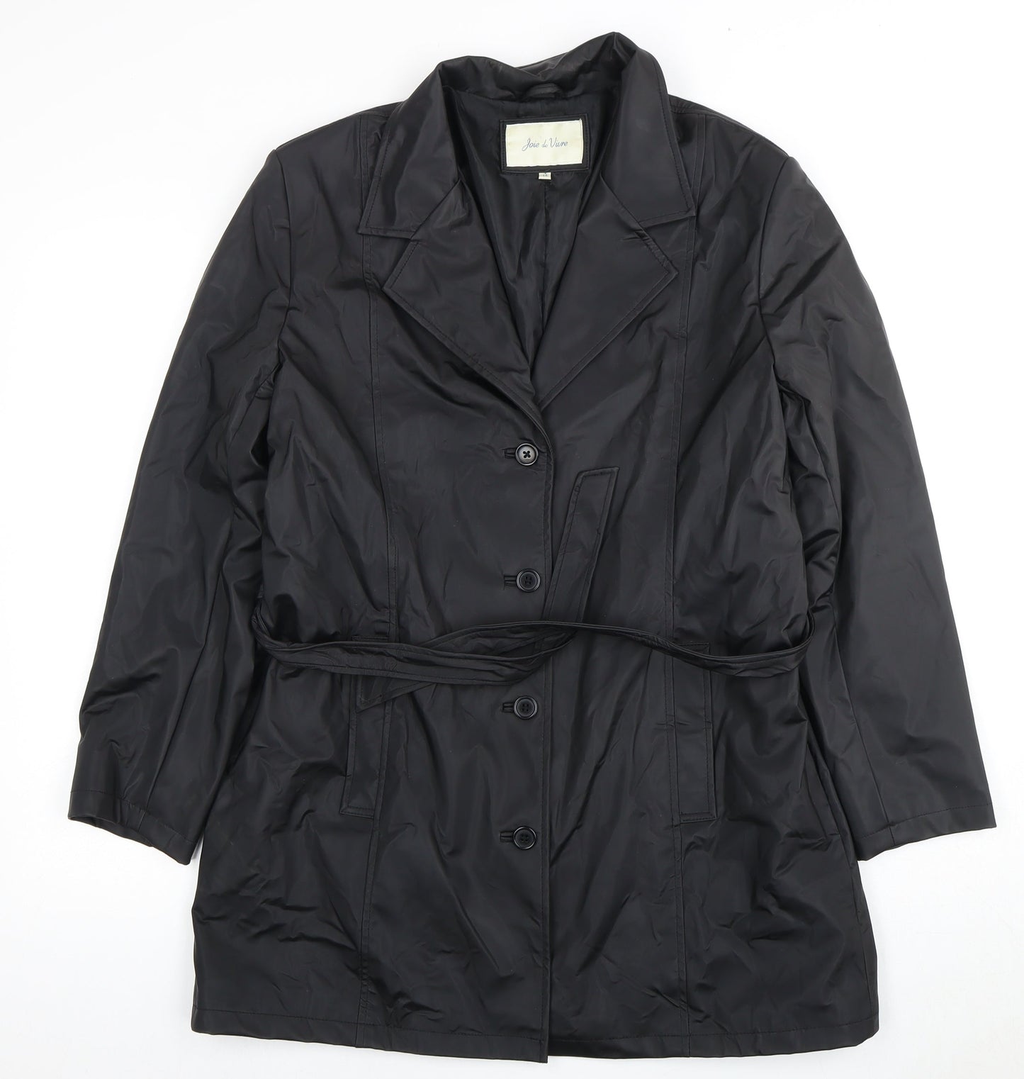 Joie de Vivre Women’s Black Belted Coat Size 14