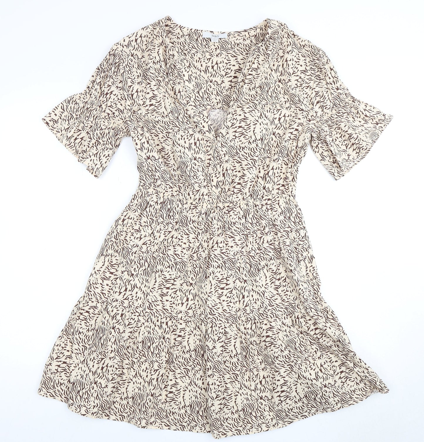 Marks and Spencer Women Brown J2 V-Neck Dress
