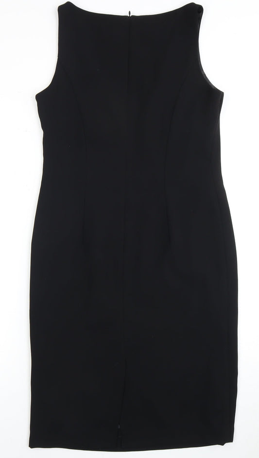 Wallis Women's Black Sheath Dress, Size 12, Chic and Classic