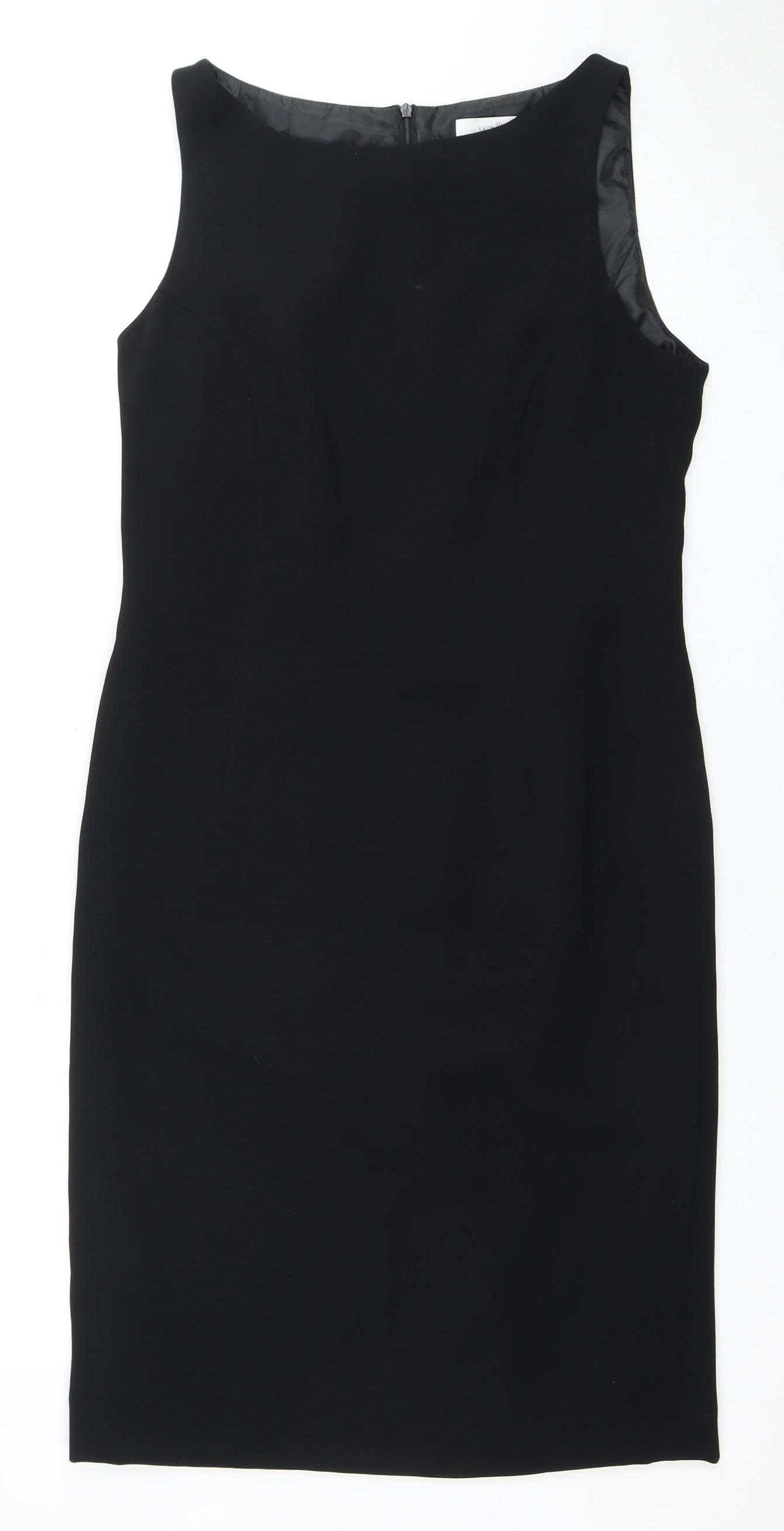 Wallis Women's Black Sheath Dress, Size 12, Chic and Classic