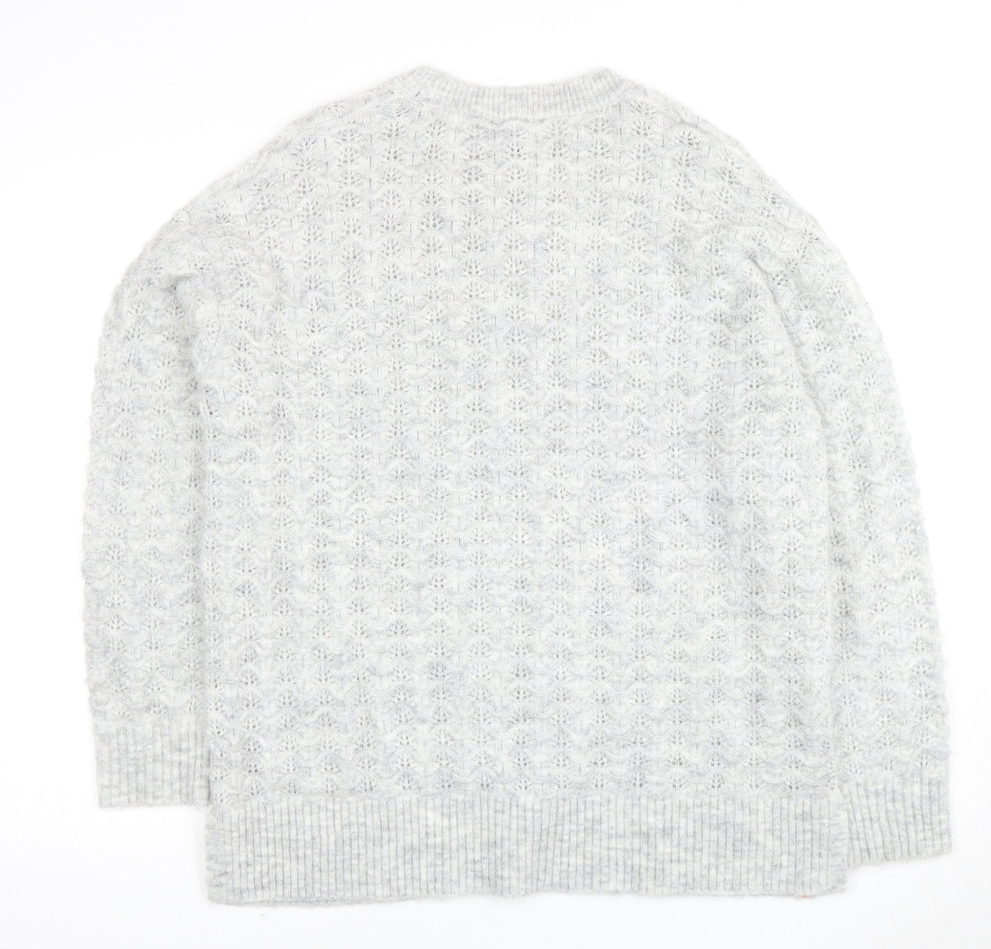 New Look Women's Grey Pullover Jumper, M, Crew Neck