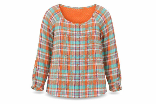 Marks and Spencer Women's Multicoloured Plaid Blouse Size 12