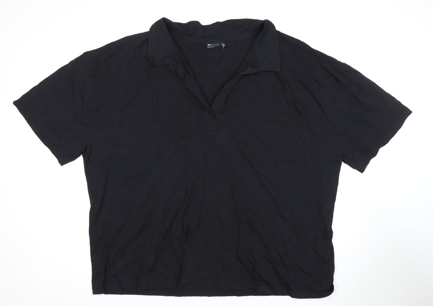 ASOS Women's Black Polo Shirt Size 28
