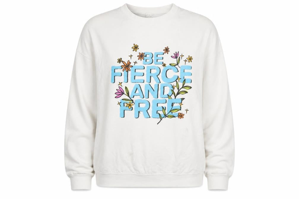 River Island Women's White Pullover Sweatshirt L