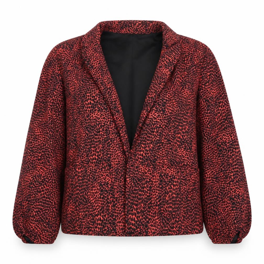 Next Women's Red Animal Print Jacket Size 8