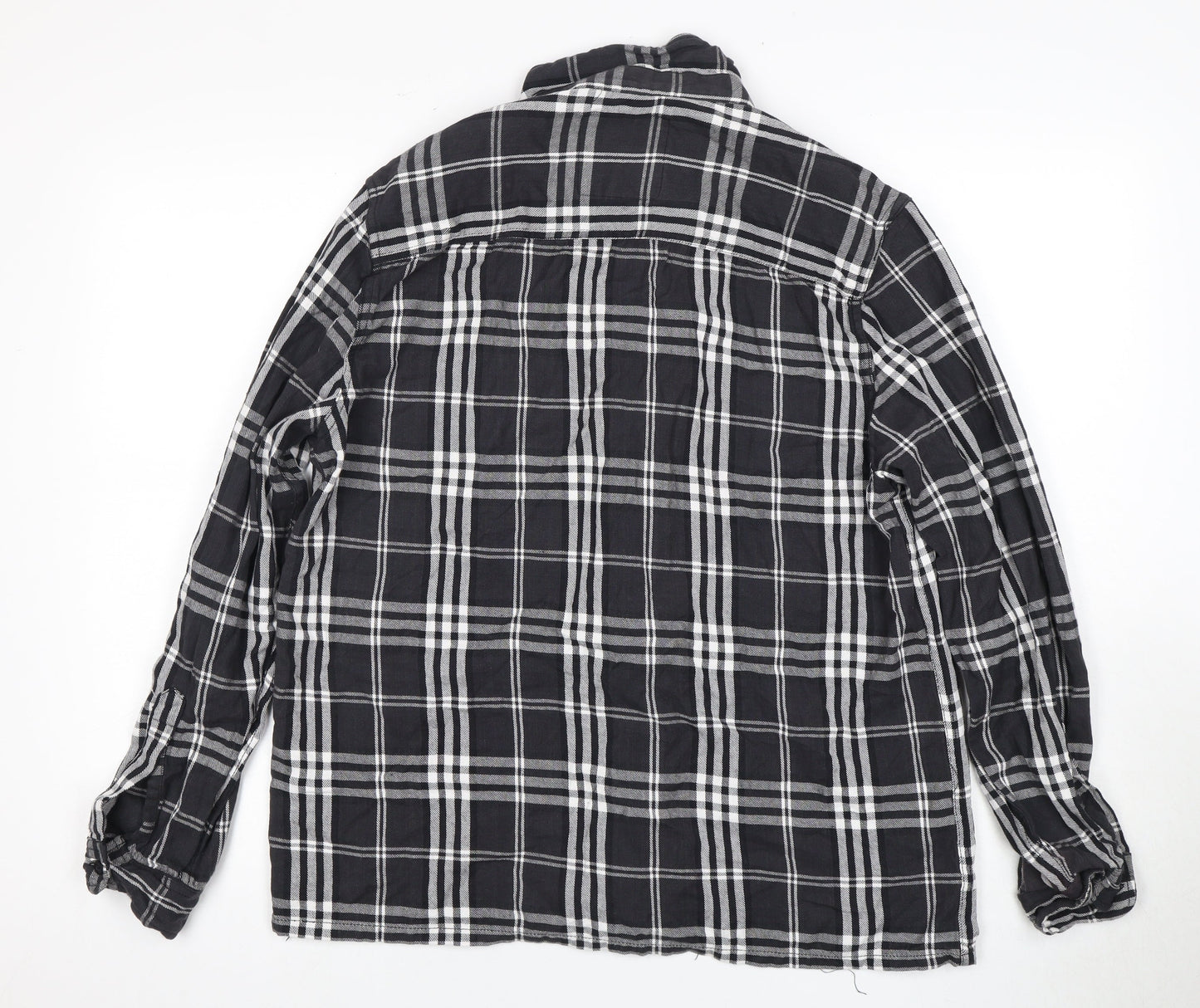 Cloak Men's Black Check Jacket - M, Casual, Zip