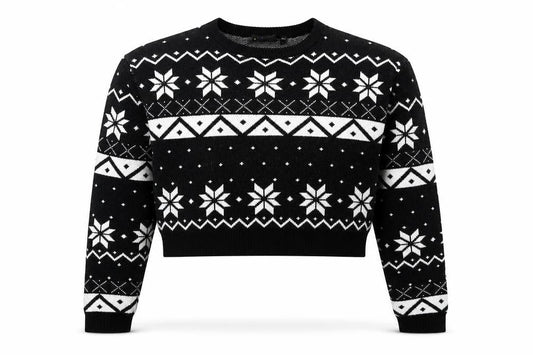 Brave Soul Women's Black Fair Isle Pullover Jumper S