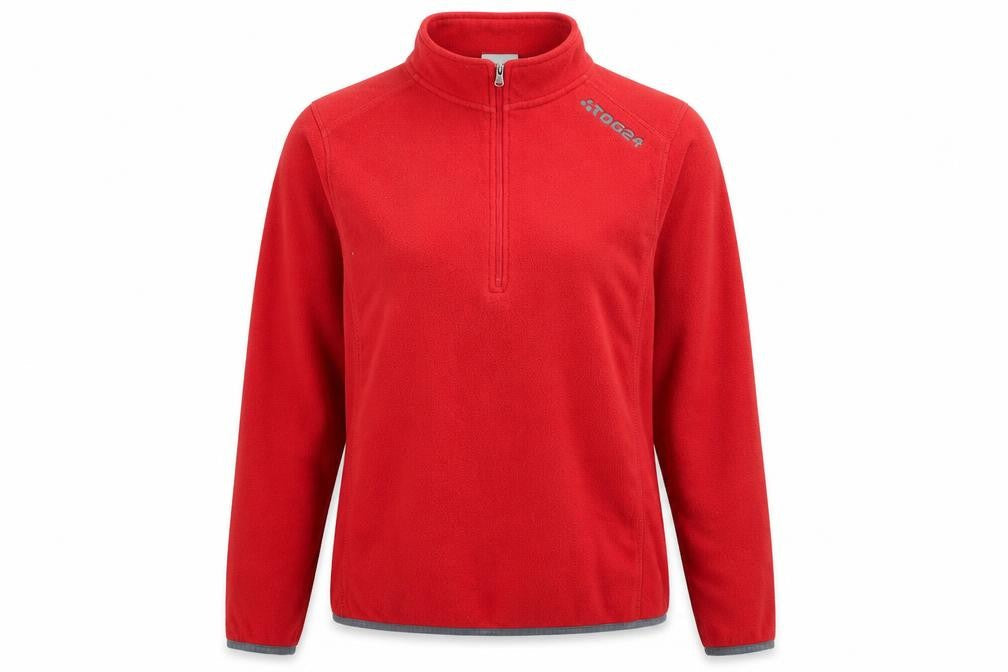 TOG24 Women's Red Fleece Henley Sweatshirt M