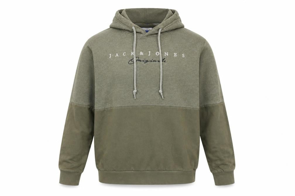 Jack & Jones Men's Green Hoodie M Pullover Fleece