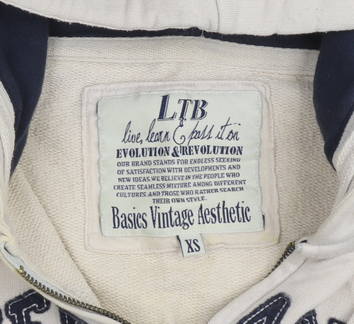 LTB Women’s Beige Full Zip Hoodie XS Casual Style