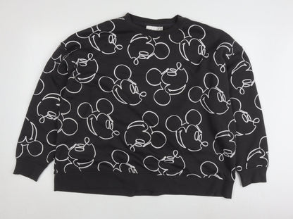 Preloved Disney Women’s Black XL Pullover Sweatshirt - Mickey - Front
