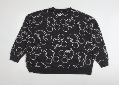 Preloved Disney Women’s Black XL Pullover Sweatshirt - Mickey - Back