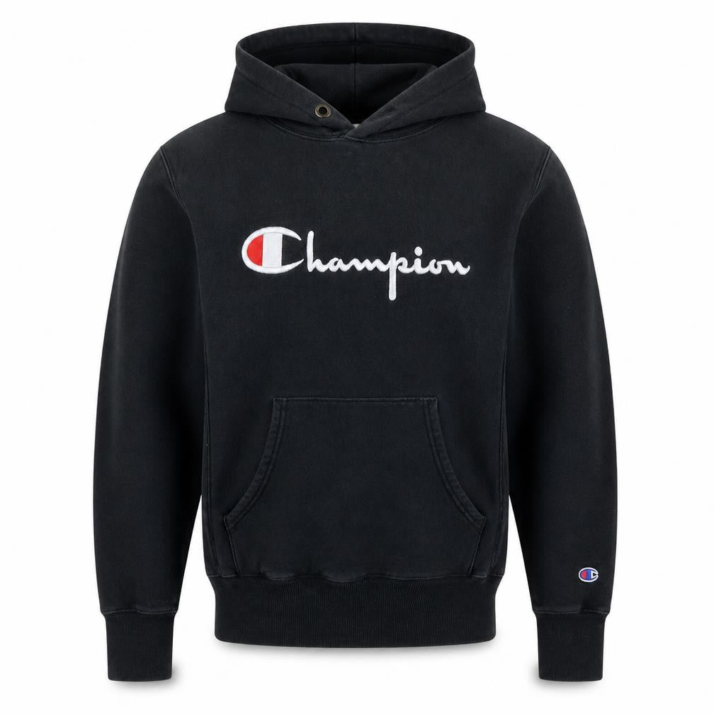 Champion Men’s Black Medium Pullover Hoodie with Logo