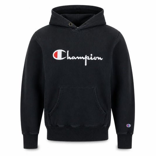 Champion Men’s Black Medium Pullover Hoodie with Logo