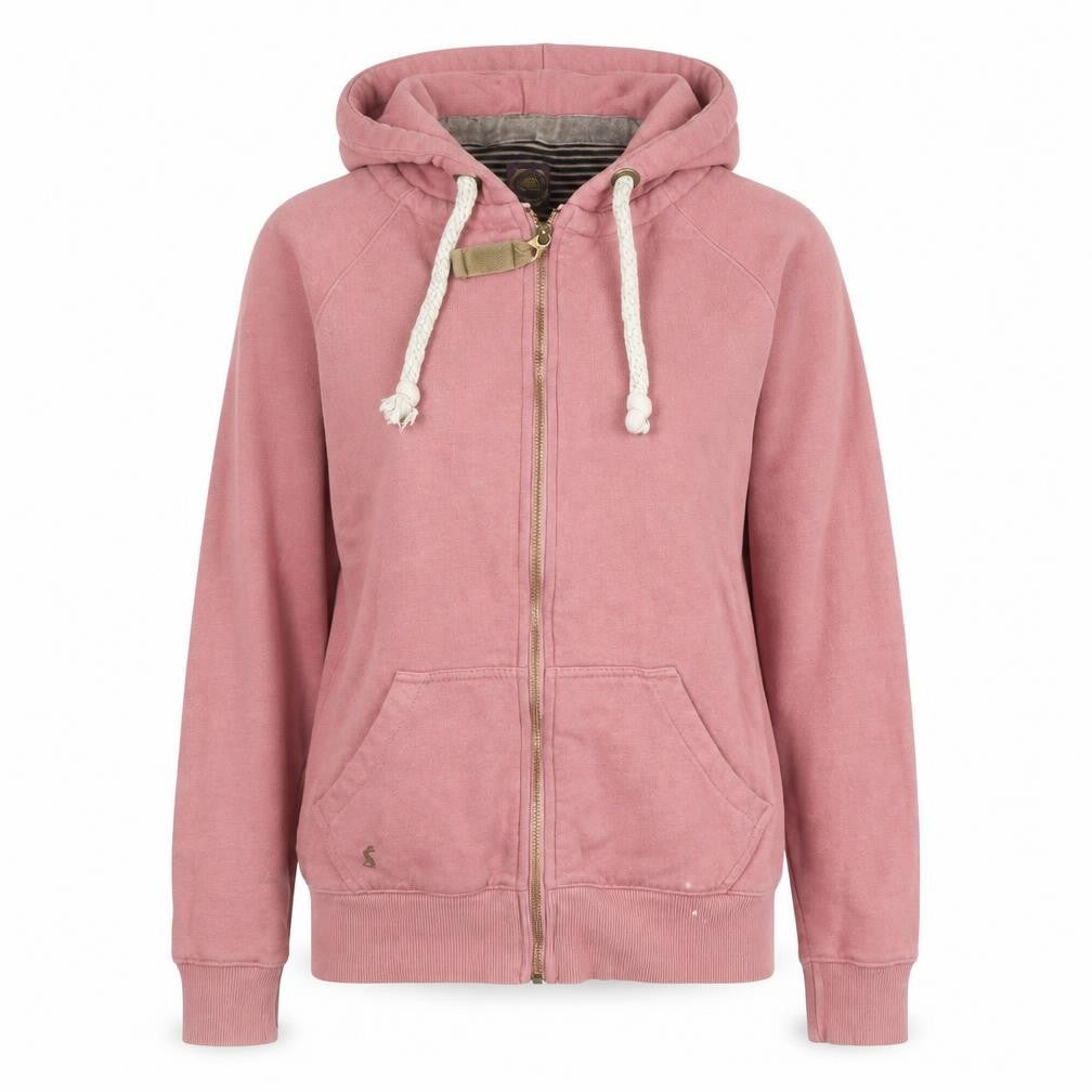 Joules Women's Pink Full Zip Hoodie Size 8