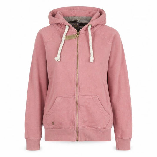 Joules Women's Pink Full Zip Hoodie Size 8