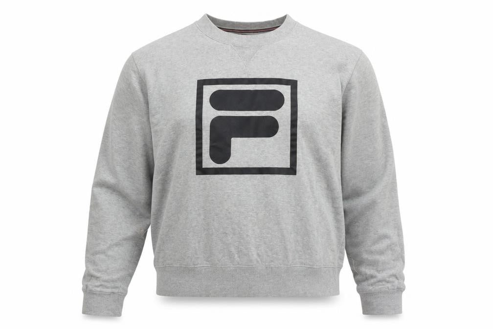 Fila Men's Grey Logo Sweatshirt Size L