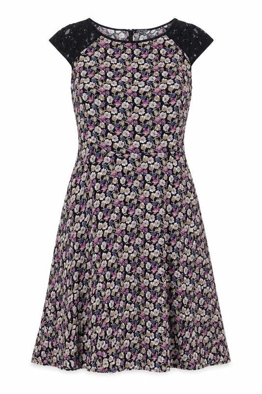 Warehouse Women's Multicoloured Floral A-Line Dress 16