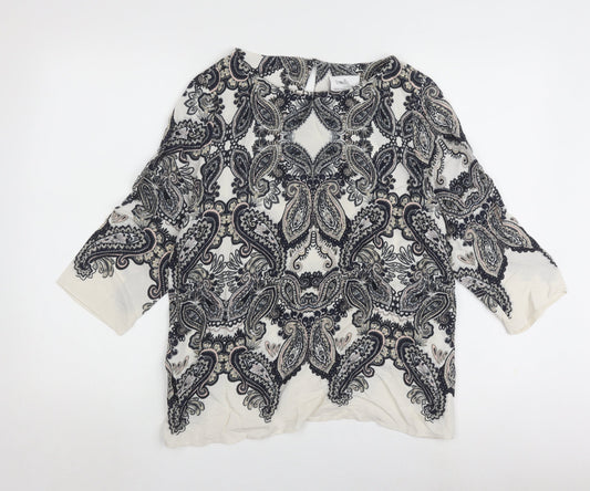 Wallis Petite Paisley Top, Multicoloured, Size 12