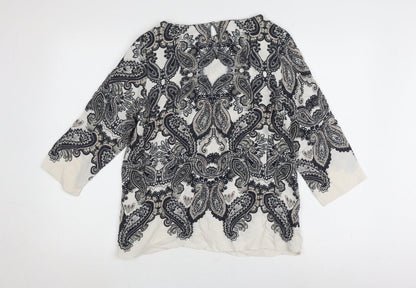 Back view of Wallis Petite Paisley Top, Multicoloured, size 12