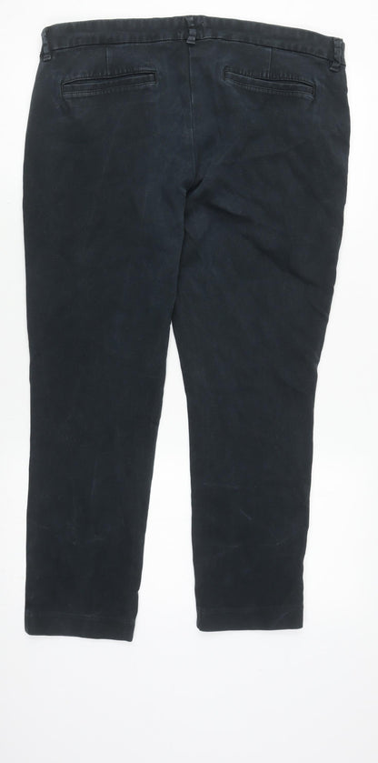 Back view of White Stuff women’s black trousers, size UK 16