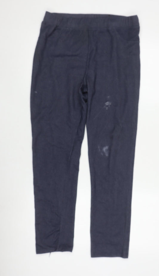 Anne de Lancay Women's Grey Leggings, Size 14, Casual Fit