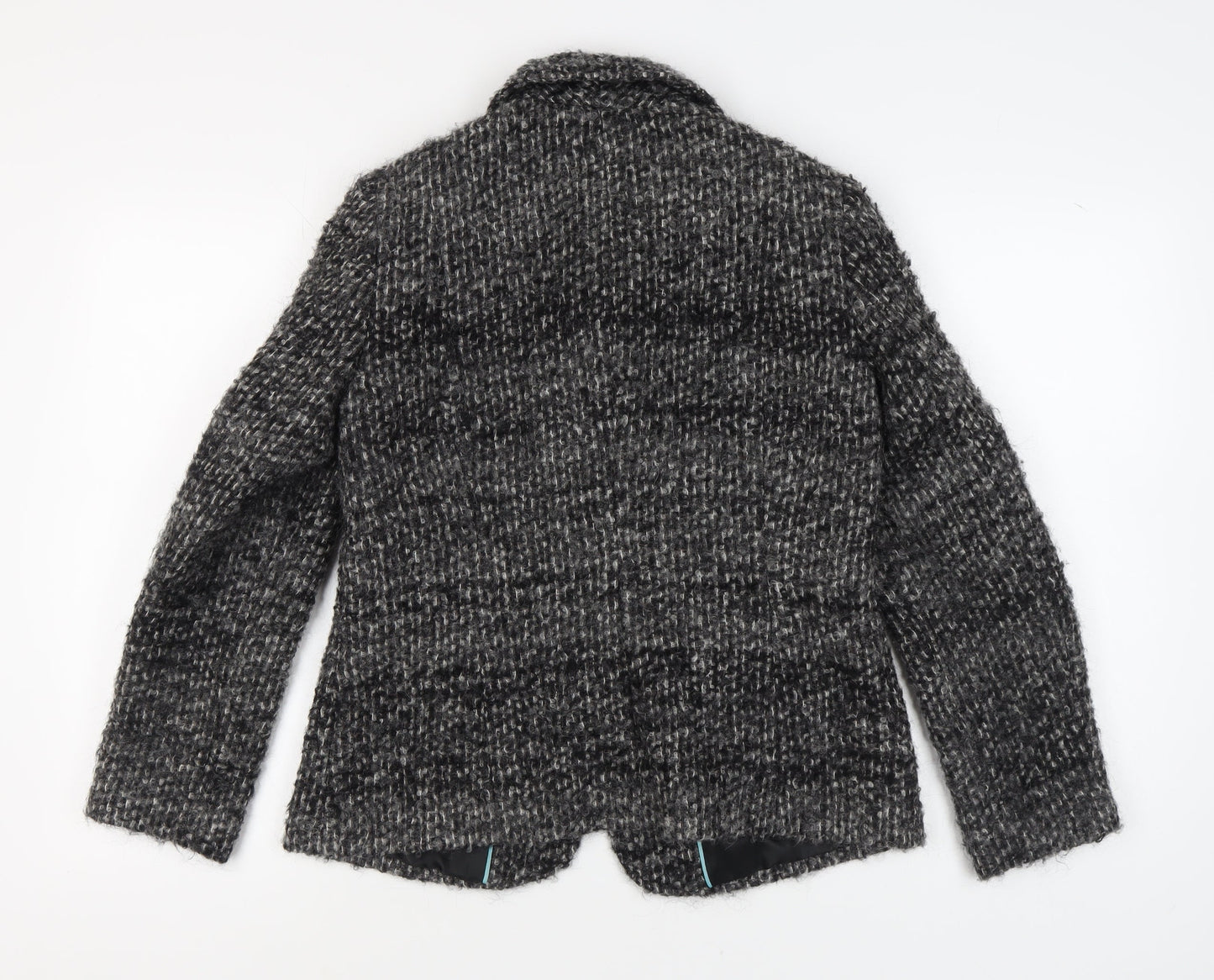 Marks and Spencer Women's Black Tweed Coat Size 12