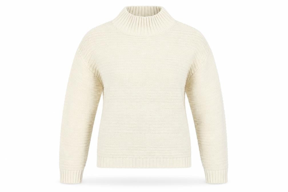 New Look Women's Ivory Roll Neck Pullover S