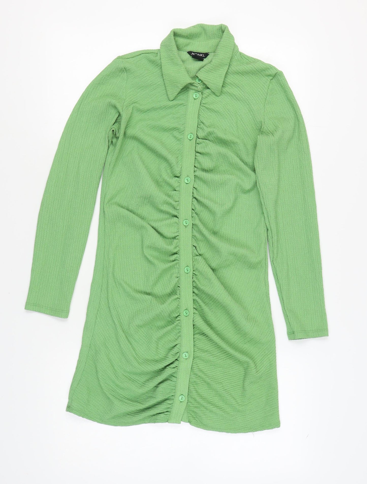 Monki Green Shirt Dress for Women, Size 12