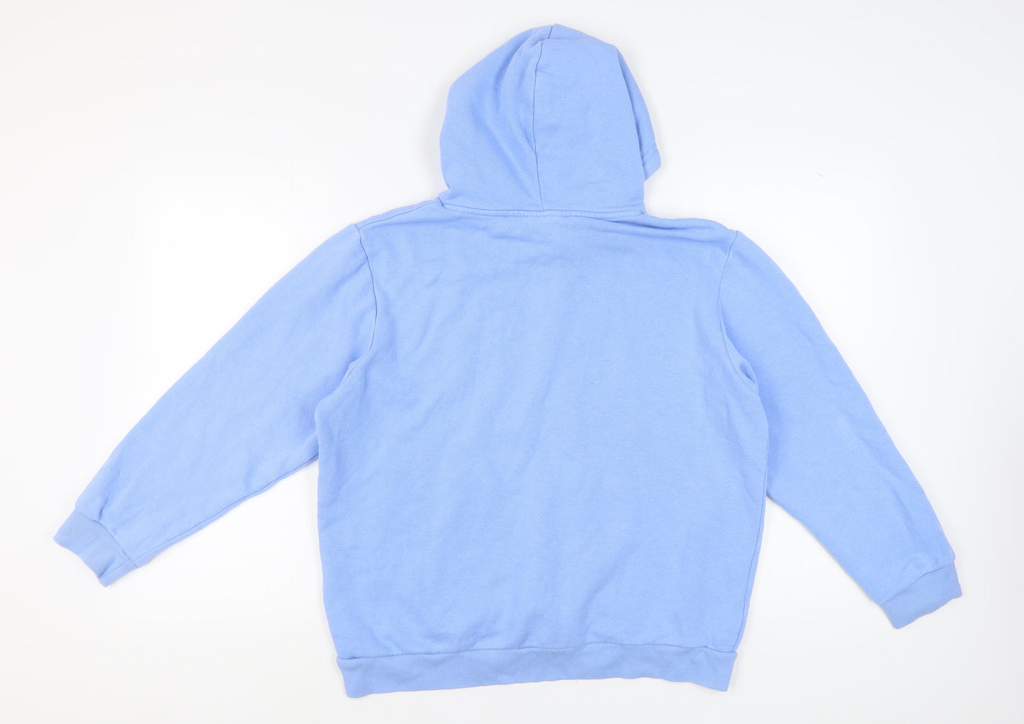 Light & Shade Blue Hoodie Unisex Large Cotton Blend