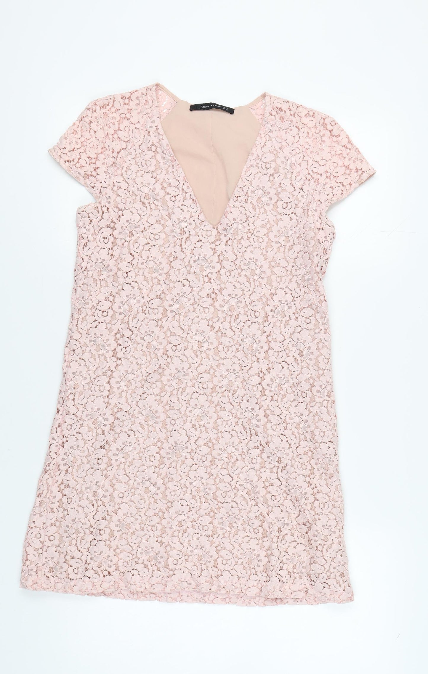 Zara Woman Pink Lace Shift Dress - Women, S, Party