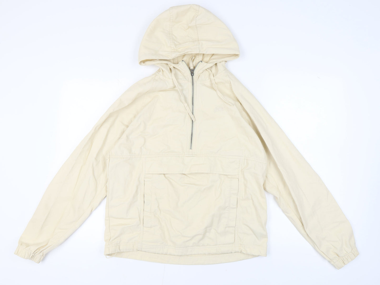 Pull & Bear Men's Beige Anorak Jacket, S, Hooded