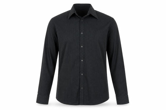 Marks & Spencer Men's Black Striped Long Sleeve Shirt