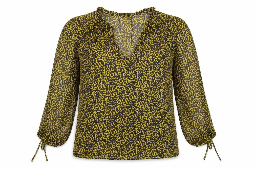 Summum Woman Animal Print Blouse for Women, Size 12