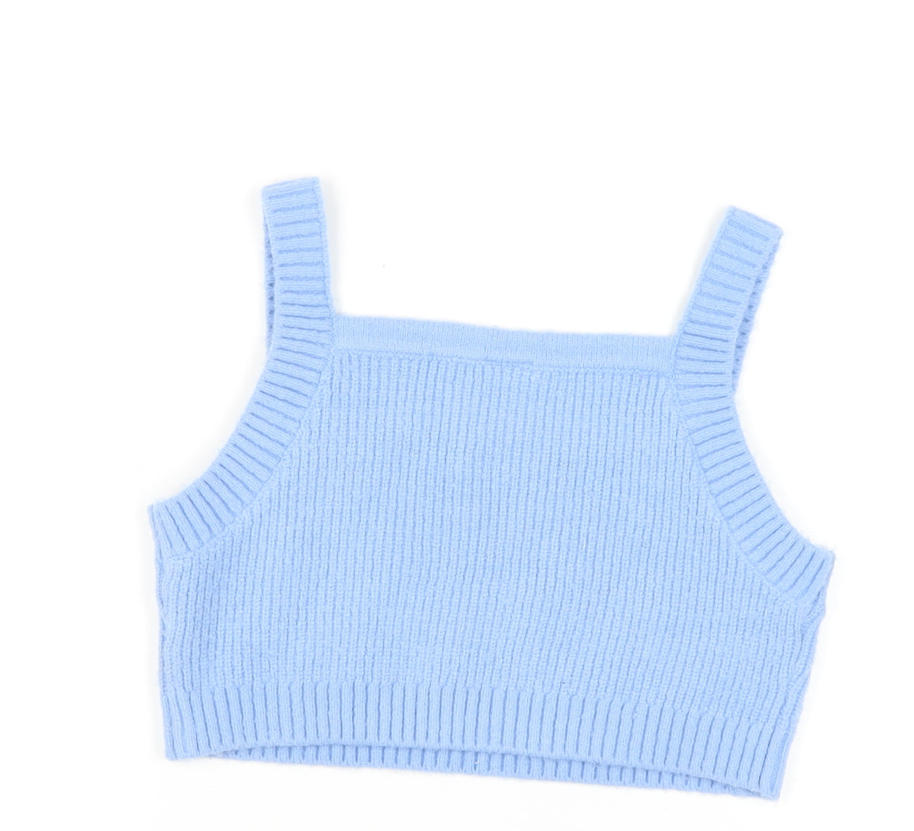River Island Girls Blue Cropped Knit Tank Top 11-12 Years