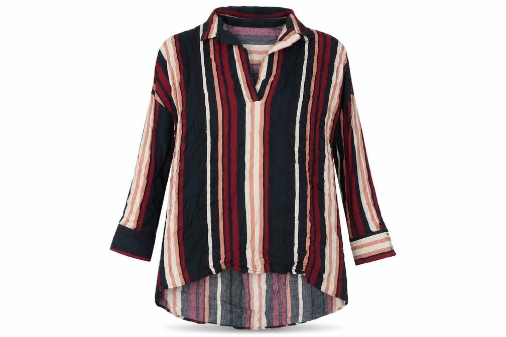 Stradivarius Women's Multicoloured Striped Blouse, Size S