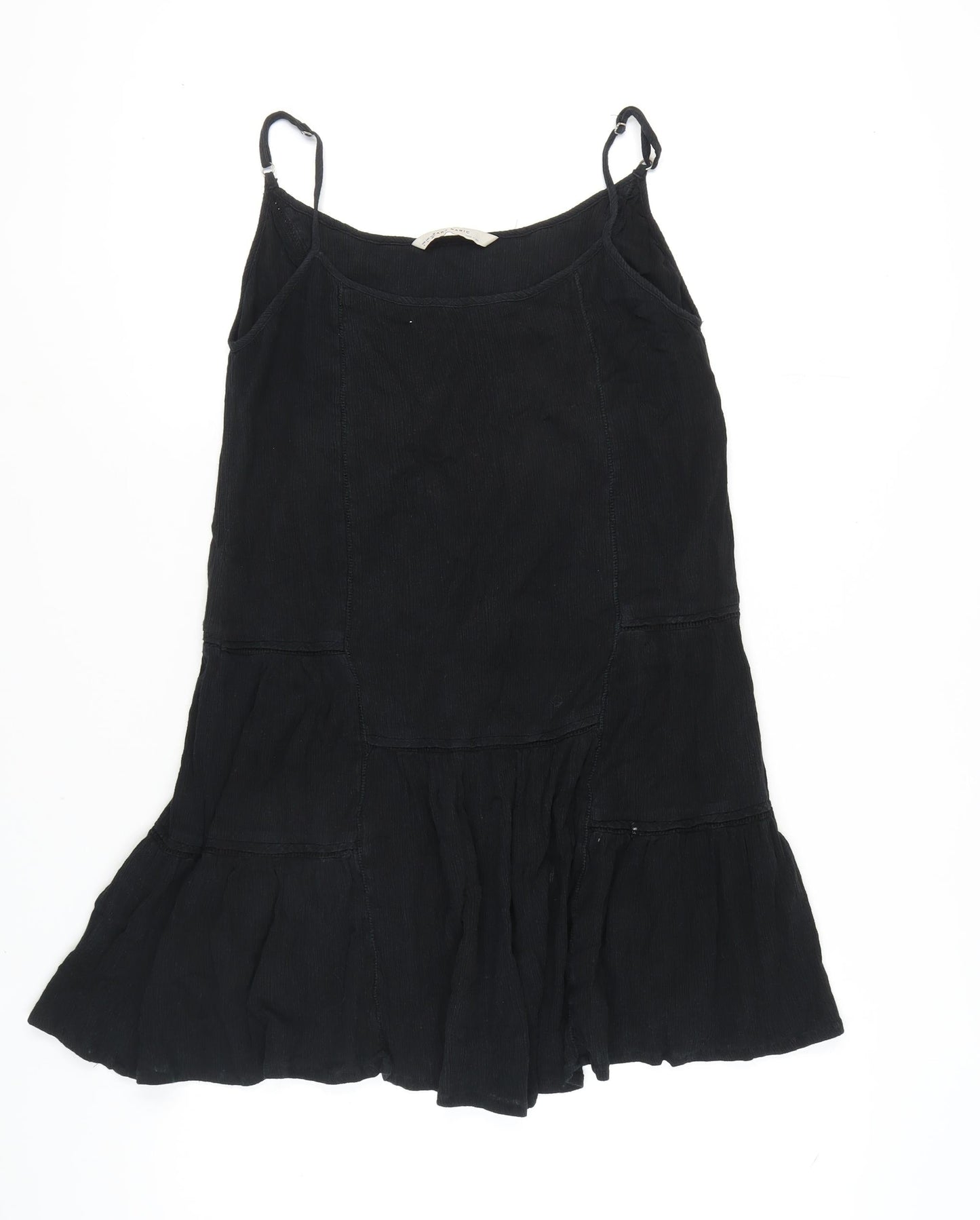 Zara Basic Women's Black Slip Dress - Size 12