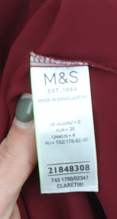 Marks and Spencer Women's Red Top, Size 8