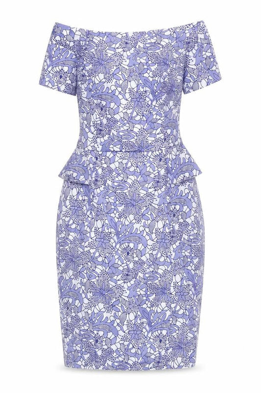 New Look Women's Blue Floral Sheath Dress Size 6